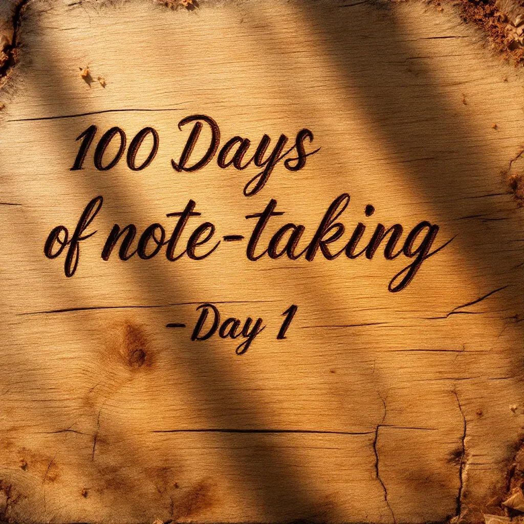 100 Days of Note-taking - Day 1