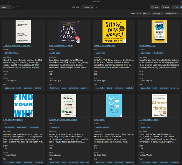 How I manage books and summaries in Obsidian
